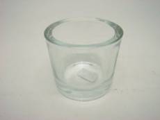 Cylindre en verre transparent épais ø9cm x h8cm rond