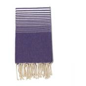 Deco Arts - Fouta en coton miami 100x200cm violet - Violet
