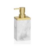Distributeur de savon résine effet marbre blanc et
