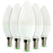 Eclairage Design - Lot de 5 Ampoule led E14 6W Eq 40W Température de Couleur: Blanc chaud 2700K
