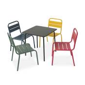 Ensemble table et chaises enfant multicolore,4 places