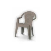 Fauteuil monobloc NORMA, taupe