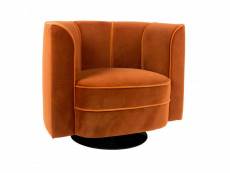Flower - fauteuil art déco en velours orange 3100045