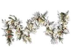 Guirlande de Noël LED effet neige 270 cm blanc