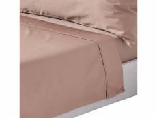 Homescapes drap plat uni 100 % coton égyptien bio 400 fils coloris marron 270 x 300 cm BL1331G