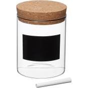 KitchenCraft Natural Elements Jar de Storage de Ecological Glass & Label de Customisable Slate 10 x 13 cm 700 ml