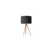 Lampe à poser design tripod wood - deco Zuiver Noir
