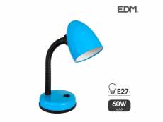 Lampe de table modèle amsterdam e27 max 60w bleue edm E3-30256