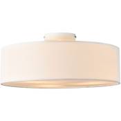 Lux.pro - Light Round Light 3 lampes de support avec différentes couleurs Revêtement en tissu Couleur : blanche