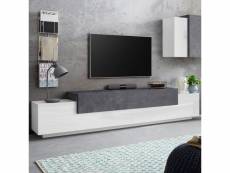 Meuble tv 240cm 4 placards 3 portes design moderne corona low ardesia AHD Amazing Home Design