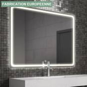 Miroir éclairage LED de salle de bain VELDI avec interrupteur