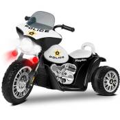 Moto electrique enfant POLICE noir batterie 6V rechargeable tricycle +2 ans - Playkin