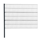 Panneau de clôture de jardin en acier galvanisé anthracite 120 cm