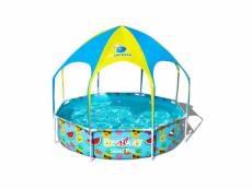 Piscine hors-sol tubulaire pour enfants bestway splash-in-shade 244x51 cm avec abri/auvent