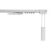 Rail de rideau, rail métallique extensible, Blanc, 120 a 210cm - Blanc