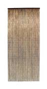 Rideau de porte Acajou bâtonnets bambou vernis noir - 90x200 cm - Morel