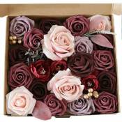 Shining House - Fleurs Artificielles Fleurs de Soie Fausses Roses pour diy Mariage Bouquets Centres de Table Dispositions Fête Mariée Tableau Chaise