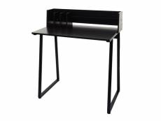 Table console hwc-k69, table de téléphone, 82x51cm structure 3d, métal mdf ~ noir