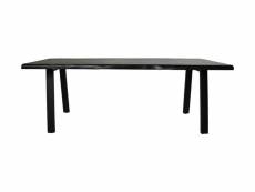 Table live edge - 200x100x76 - black - acacia wood