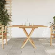 Table pliable de jardin 120x120x75 cm bois massif de