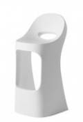 Tabouret de bar Amélie Sit up / H 70 cm - Slide blanc en plastique