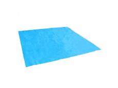 Tapis de sol et de protection bleu pour piscine 5 m x 5 m