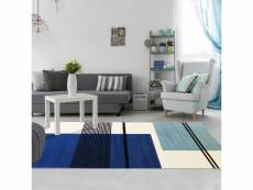 Tapis salon 120x170 blusquare bleu fabriqué en europe exclusivité idéal pour la chambre
