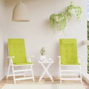 The Living Store - Coussins de chaise à dossier haut lot de 2 vert vif Vert