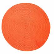 Thedecofactory - tam tam - Tapis en coton réversible effet cordage orange diam.120 - Orange