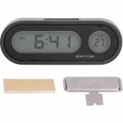 Thermomètre de voiture veilleuse rétro-éclairage électronique horloge de tableau de bord de voiture pour bureau à domicile extérieur