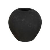 Vase en terre cuite H16cm - Horta - Couleur - Noir