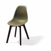Veba - Chaise Empilable Keeve - Vert avec Pieds Foncés - Vert