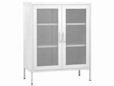 Vidaxl armoire de rangement blanc 80x35x101,5 cm acier