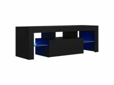 Vidaxl meuble tv avec lumières led noir 120x35x40 cm