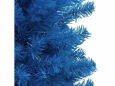 Vidaxl sapin de noël artificiel avec support bleu 240 cm pvc