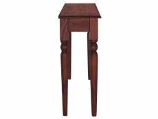 Vidaxl table console marron classique 110x30x75cm bois d'acajou massif