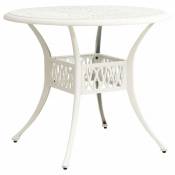 Vidaxl vidaXL Table de jardin Blanc 90x90x74 cm Aluminium