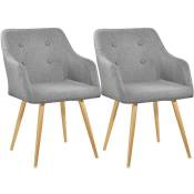 2 Chaises style scandinave TANJA - gris