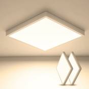 2 pièces Plafonnier LED carré ultramince plafonnier salle de bain - 36W Lumière Blanc Chaud 3000K Carré 30x30cm