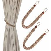 Ahlsen - Embrasses de rideaux simples en forme de corde tricotées à la main - type : embrasses et accessoires de rideaux(Marron) - multicolour