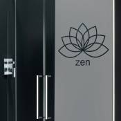 Ambiance-sticker - Film Fenêtre Anti Regard Occultant - zen fleur de lotus - Stickers Autocollant Brise-Vue pour Vitre & Porte de Douche - 185x55cm