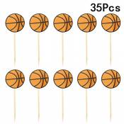 Amosfun Lot de 35 décorations pour Cupcakes de Basket-Ball