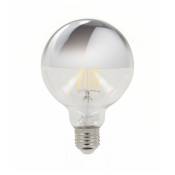 Ampoule LED G95 Silver, culot E27, 8W cons. (60W eq.), 850 lumens, lumière blanc chaud