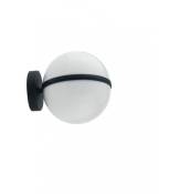 Applique globe Orbit 1 ampoule PMMA acrylique,base Aluminium Noir
