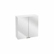 Armoire de toilette solita 60cm - 2 portes miroir - blanc mat - Blanc