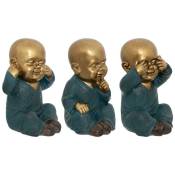 Atmosphera - Set de 3 statuettes Bouddha Jiling en