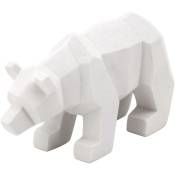 Aubry Gaspard - Ours déco en résine blanche origami - Blanc