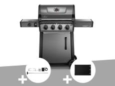Barbecue à gaz Napoleon Freestyle F425SIB - 4 brîleurs + Sizzle Zone + Kit rôtissoire + Plancha