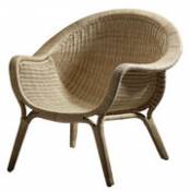 Chaise Madame / Réédition 1951 - Sika Design marron en fibre végétale