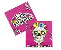 Dia de los muertos Assiettes en carton avec motif squelette